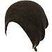 Reversible Ribbed Ski Beanie Knit Hat Charcoal Gray & Ivory
