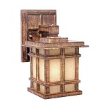 Manor-House-AW - 1 Light Small Mission Outdoor Lighting Wall Lamp Fixture - Walnut Bronze - B2429
