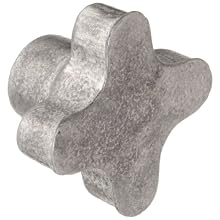 Morton Aluminum Four Arm Knob, Fluted Rim, Threaded Hole, 5/16"-18 Thread Size, 1-1/2" Width (Pack of 2)