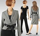 グレー上品ラメの2ボトム4点パンツスーツ