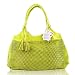LAZETTI Italian Made Perforated Leather Designer Handbag