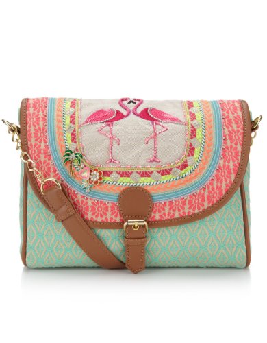 Accessorize Womens Tropicana Flamingo Across Body