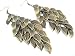 Beautiful Creation NENA Many Leaf Charms Long Chandelier Earrings Antique Gold Tone