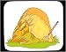Decorated Mouse Pad with haystack, hay