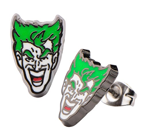 Joker Face Stud Earrings - Officially Licensed Batman Item