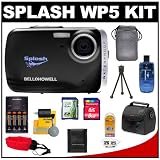 Bell & Howell Splash WP5 Waterproof Digital Camera (Black) with 2GB SD Card, Reader & Pouch + 8GB Card + Batteries + Case + Floating Strap + Accessory Kit