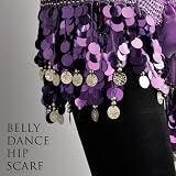 Bellyqueen Belly Dance Hip Scarf, Gold Coins Lively Style
