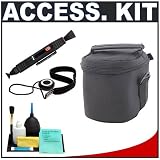 Precision Design Padded Soft Lens Case for Small Sized Lenses up to 3.75 / 9.5cm with LensPen + Accessory Kit