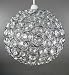 Dove Mill- Stylish Clear Acrylic Crystal Silver Chrome Frame Ball Ceiling Light Pendant Shade- 10"
