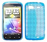 HTC Sensation 4G PU Skin, Transparent Dark Blue Skin Silicone Case/Cover/Fa ....