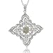 14k Gold White and Chocolate Brown Champagne Diamond Pendant Necklace (HI, SI-I, 0.25 carat)