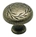 Amerock BP1581-R2 Inspirations Leaf 1-1/4-Inch Diameter Knob, Weathered Brass