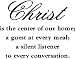 CHRIST IS THE CENTER....WALL WORDS STICKERS SAYINGS QUOTES RELIGION LETTERING