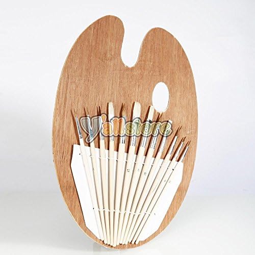 12pcs Artist Brush Set with Palette for Watercolor Oil Paintiing Art Supplies
