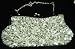 Beaded Handbag With Sequins Handmade Evening Purse In Silver