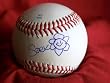Saeko Dokyu Autographed ROLB Baseball, Gachi Boy, Yu Darvish, Proof Photo of Saeko Dokyu Signing for Us.