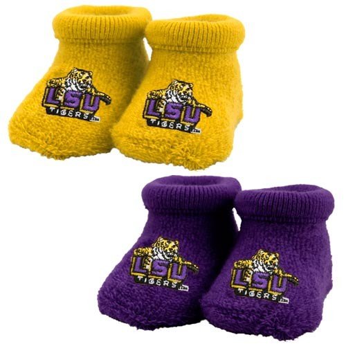 LSU Tigers Gold-Purple Infant 2-Pack Booties (3-6 Months)