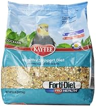 Kaytee Forti Diet Pro Health Bird Food with Safflower for Cockatiels, 5-Pound Bag
