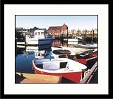 Great American Picture NE350 Boats at Rockport Framed Photograph