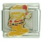 Animal Garfield Santa Christmas Licensed Italian Charms Bracelet Link