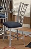 Delray Dining Chair with Faux Black Suede Fabric Seat (Set of 2) - Hillsdale Furniture - 4660-802