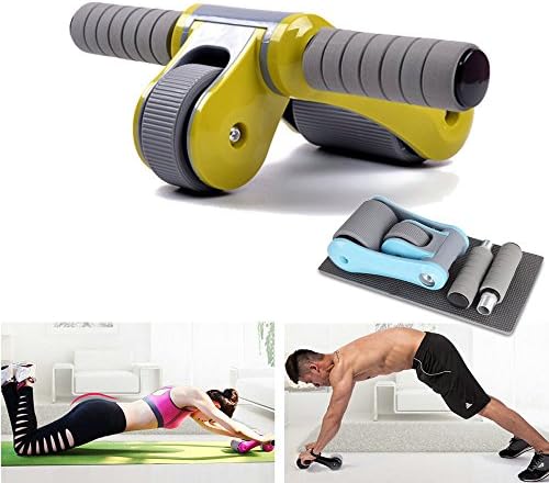 TopBox Portable Ab Roller Foldable Abdominal Wheel Detachable Fast Lose Belly Fat Fitness Training Devices-Best for Sculpting 6 Pack Abs,Strengthening Core Muscle Load up to 600 Lbs (No Noise)