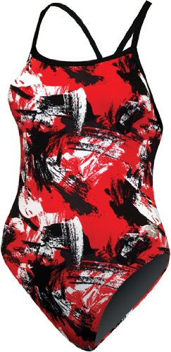 Arena Women's Malaki Race Polyester Swimsuit (Red, 32) On Sale