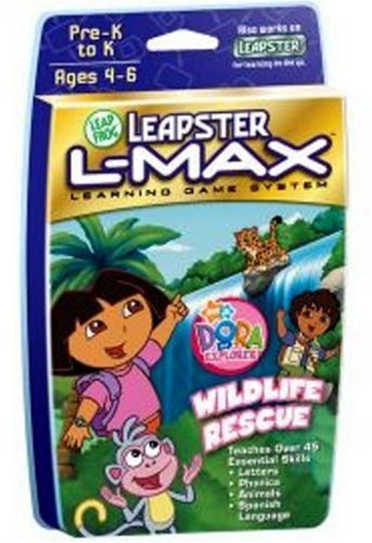 LeapFrog Leapster L-Max Educational Game Dora the Explorer Wildlife Rescue