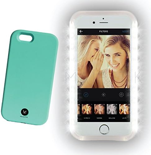 Majestik 4 Effect Dimmable Selfie Light Case with Charger for iPhone 6 / 6S - Mint
