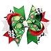 Mookiraer® Christmas Cute Baby's and Girl's Grosgrain Hair Bows Hair Clips Barrettes 6 Pack (SD565)
