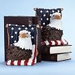 Patriotic American Eagle Bookends