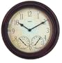 Springfield Precision Instruments 14" Metal Garden Clock with Thermometer and Hygrometer