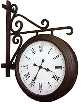 Durocraft DUOTH01163 Two-Sided Weather Clock, 15-Inch Diameter