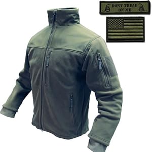 Condor Tac-Jacket (Olive Drab-XL) & USA Flag & Dont Tread Patch - 3 Item-Bundle