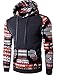 Acquaa Men's Long Sleeve Ethnic Printed Hoodies Sweaters