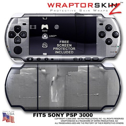 Duct Tape WraptorSkinz Skin and Screen Protector Kit fits Sony PSP 3000