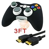 3 FT High Speed HDMI Cable ( Version 1.3b) Free With Black Silicone Skin Case for Microsoft xBox 360