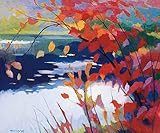 Afternoon Calm Tadashi Asoma Landscape River Autumn Poster (Choose Size, Print or Canvas)
