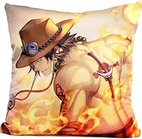 Merry Holiday Shopping Hot Sale Luxury Printing Japanese Anime Manga One Piece Hiken Portgas D. Ace Square Throw Pillowcase Home Decor (50cm x 150cm)