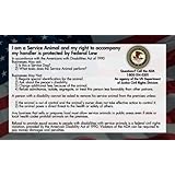 Service Dog Cards - 50 ADA Service Dog Information Cards State Your Rights - Service Dog ADA Info Cards state your legal rights - Give them to people that don't know your rights which allow you to bring your dog anywhere