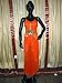 Orange Bra Choli Hip Wrap Scarf Coin Bellydance Costume M