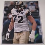 CHRIS LONG SIGNED AUTOGRAPHED 11X14 PHOTOGRAPH ST. LOUIS RAMS COA