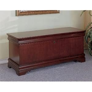 Storage Cedar Chest with Louis Philippe Style in Marquis Cherry Finish by Powell Company
