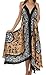 Sakkas Silky V-Neck Halter Handkerchief Hem Maxi Dress