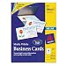 Inkjet Matte Business Cards, 2 x 3 1/2, White, 10 per Sheet, 250 per Pack