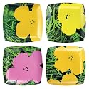Precidio Objects 5744H58-AM107 Andy Warhol 1960s Flower Plates S/4