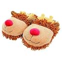 Aroma Home Fuzzy Friends Slippers - Rudolph