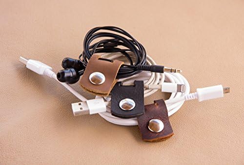 Leather Cord Holder - Earphone Holder (3 Pack)