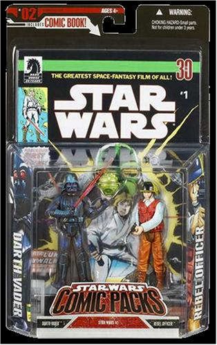 Star Wars - No. 2 Comic Pack - Darth Vader & Rebel Officer Figures - Dark Horse Star Wars #1 Comic - Limited Edition - Mint - Collectible - (PR)