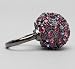 Kenneth Jay Lane Disco Ball Ring w/ Fuchsia and Amethyst Gem Crystals (One Size, Fuchsia/Amethyst)